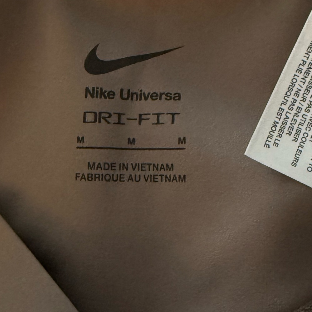 NIKE UNIVERSA Medium Support 7/8 Length High Rise Leggings Mink Brown Size M NEW - Picture 7 of 8